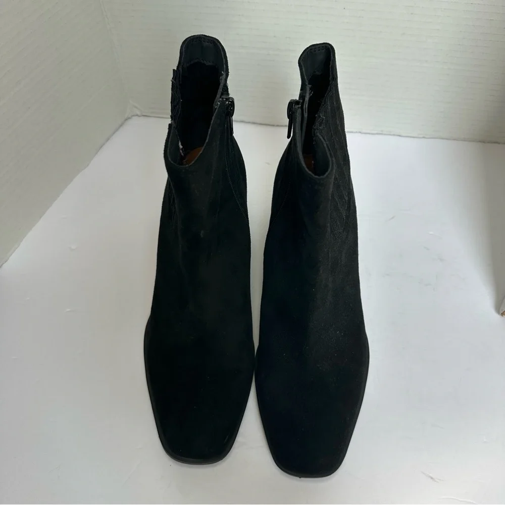 Zodiac Women’s Black Lucinda Ankle Square Toe Suede Look Boots- Size 8.5 - Picture 2 of 14